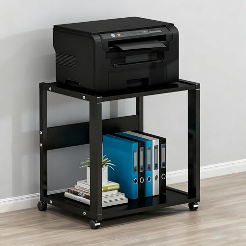 SOFACHEN Mobile per Stereo HiFi Rack Audio a 2/3 Ripiani, Supporto Multimediale AV con Ripiani Regolabili e Ruote Universali, Rack Audio Mobile per Soggiorno, Home Theater(Style 1)
