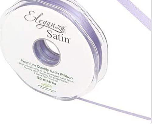 Eleganza 3 mm x 50 m Satinband doppelseitig, Lavendel