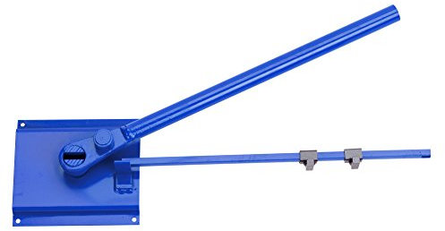 Ausonia - Piastra piegaferro in acciaio temprato verniciato con manicoe segnamisure regolabile diametro max 10/12 mm