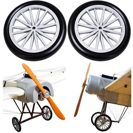 Modellflugzeug Räder, 2 Stück, Ø 30 mm Durchmesser, 1,25 Gramm, für Slow Flyer, handgefertigte Holzräder, 16 Speichen, Holzrad Fahrwerk Landgestell Modell Flugzeug, Fliegermodell Standmodell Reifen