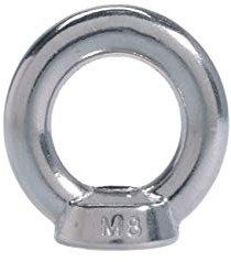 HKB 10 Stück Ringmutter – V4A Edelstahl – M6 / M8 / M10 - AISI 316 Inox - Rostfrei und Säurebeständig (10x M6)