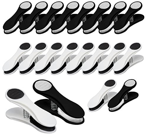 ARVO Clothes Pegs for washing line Pack of 20, Soft Grip cloth peg, clips, Clothe Pin, Black, White Combi Laundry Pegs,clip for Home, Small Size 6.9 x 2.2 cm