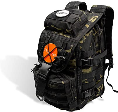 District North District North Headgear Outdoor-Rucksack, taktischer Rucksack aus 720D-Polyester, wasserdichter Wanderrucksack, Survival-Notfall-Rucksack, MultiCam Schwarz