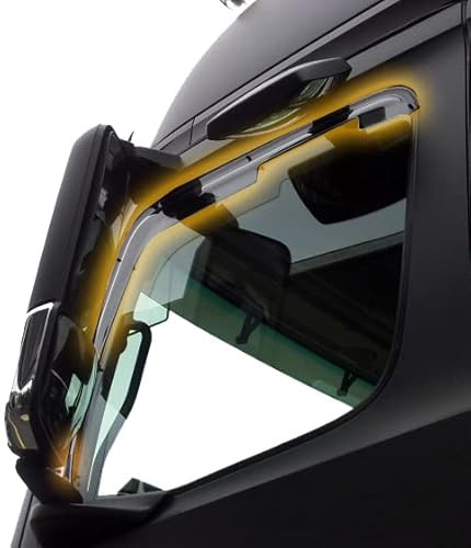 Vordere Windabweiser (1 Set) für die Fahrer und Beifahrerseite-CLS0046127D passend für Ford F-MAX LKW-ZUGMASCHINE, 2-Door, 2022- Dunkles Material