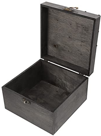 Toyvian Holzbox Zur Aufbewahrung Retro-schatzkiste Aus Massivem Holz Vintage-holzkiste Für Schmuck Medikamente Und Schreibwaren Antik Und Robust