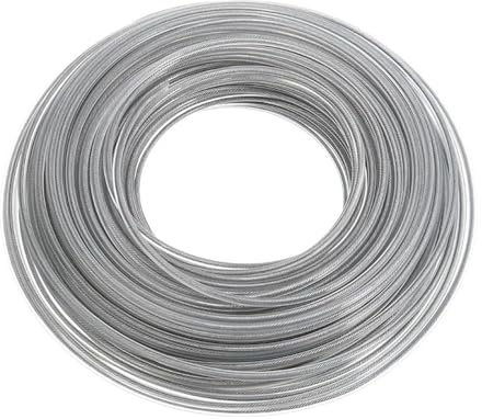 Funda de nailon con alambre de acero integrado de 3 mm/2,7 mm, cortadora de césped, cuerda de alambre, línea de cable, desbrozadora, rollo redondo largo, línea de repuesto for cortadora de césped, 50