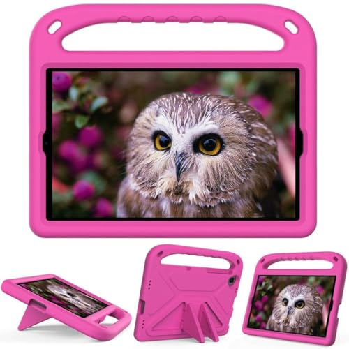 Funda para niños para Xiaomi Mi Pad 4 Plus de 10.1 pulgadas, de espuma EVA ligera y duradera con protección contra golpes, con asa y soporte para tablet, amigable para niños, color rosa