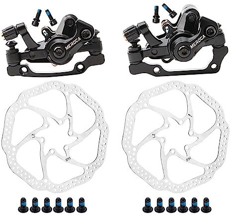 BBTISG 1 Paar Fahrrad-Scheibenbremsen-Set, 160 mm Fahrrad-Scheibenbremsen-Set, Scheiben und Vorder-/Hinterradbremse für Mountainbike, Rennrad