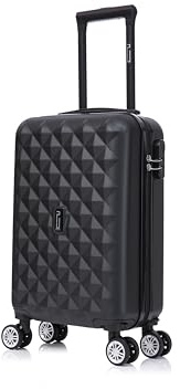 CELIMS - Bagage à Main 45x36x20 Easyjet | Valise Cabine 45x36x20cm Easyjet | Bagage Cabine | ABS | Roues Amovibles | Serrure Intégrée | Noir