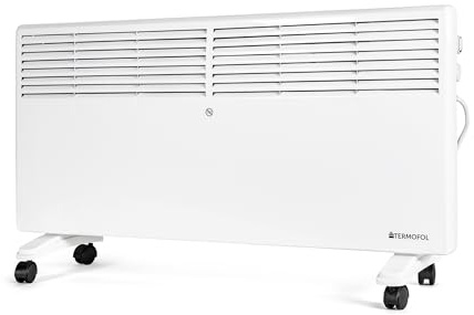Termofol 2500 W Convecteur Électrique - Radiateur Electrique Basse - À Suspendre Et À Tenir Debout - Chauffage À La Chambre Et À La Salle De Bains - 90x42 cm