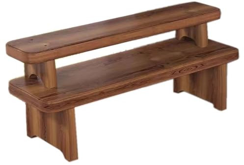 HUHJYUGE Blumentreppe Innen, Blumenleiter Holz, Pflanzenständer Outdoor, Blumenregal Außen Wetterfest, Pflanzenregal Balkon, Blumenständer für Draußen, für Garten Balkon Wohnzimmer