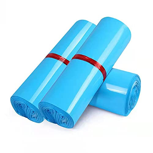 Versandtaschen,Versandbeutel 100 Teile/los PE Kuriertasche Blaue Kleidung Verpackungstasche Verdicken Wasserdichte Express Taschen Selbstklebende Versandtasche(Color:35x45cm)