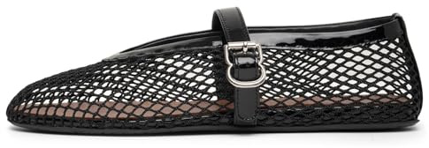 RUYI Nätballerina, dam, platta skor, slip-on, promenad, ballerina, sommarskor, bekväma mjuka lediga damskor, eleganta platta skor för kvinnor