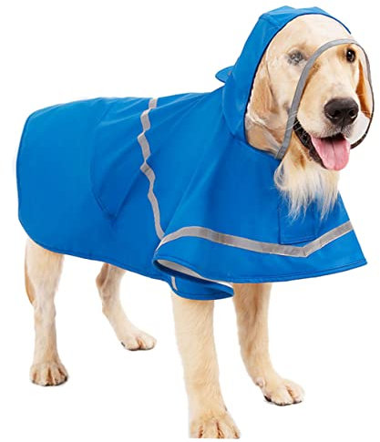 COSMEVIVI 1stück Hunderegenmantel Reflektierend Xs Blau Schutzkleidung Für Haustiere Bei Regenwetter Für Kleine Hunde Aus Pu Und Sorgt Für Trockenheit Und Komfort