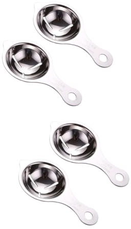 Cabilock 4pcs Egg Splitter Egg Separator Yolk Separator Yolk Extractor Stainless Steel for Kitchen