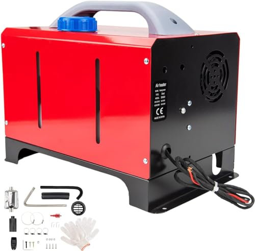 Calentador de aire diésel de 8KW, calentador diésel portátil todo en uno de 12V de calentamiento rápido con interruptor LCD y control remoto, calefacción diésel nocturna silenciosa para autocaravana