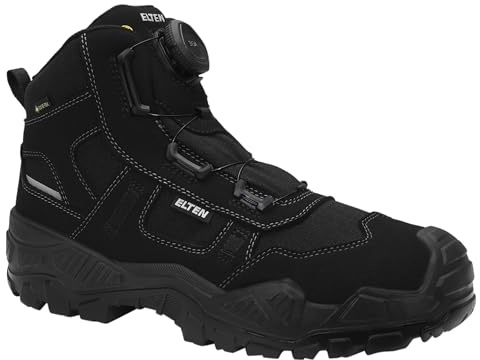 ELTEN Unisex Mike BOA GTX Black Mid ESD S3S CI säkerhetsstövlar, 41 EU, svart, 41 EU