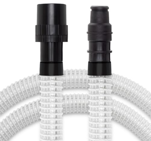 PRIMEBAG Gewebeschlauch 4m transparent 58mm 4m Saugschlauch | Industriesauger Kesselsauger Anschluss Fadenverstärkt, Stahlfeder, extrem flexibel und robust