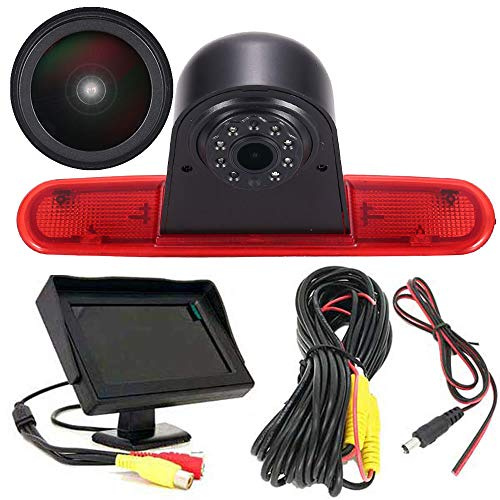 HD IP68 1280 pixels 170° Transporter Système de recul Feu de recul Caméra de toit Caméra de stationnement Aide au stationnement avec angle réglable Remplacement pour Fiat Doblo 263 Van/Opel Combo