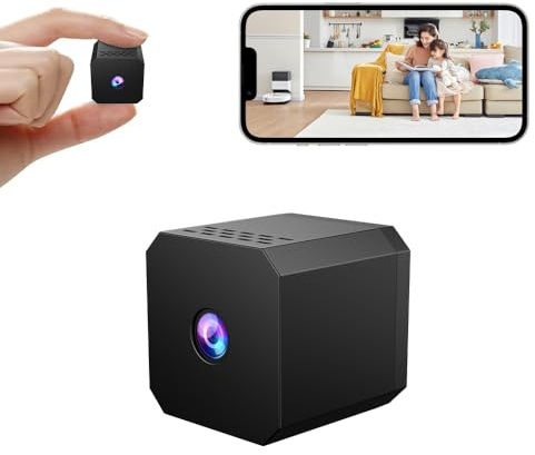 SHENMEILA Mini Spy Camera for Home, Wireless WiFi Home Security Camera 1080P HD, Indoor Camera with Night Vision, Motion Detection, Cloud & SD Card Storage come with App(Without Memory Card)