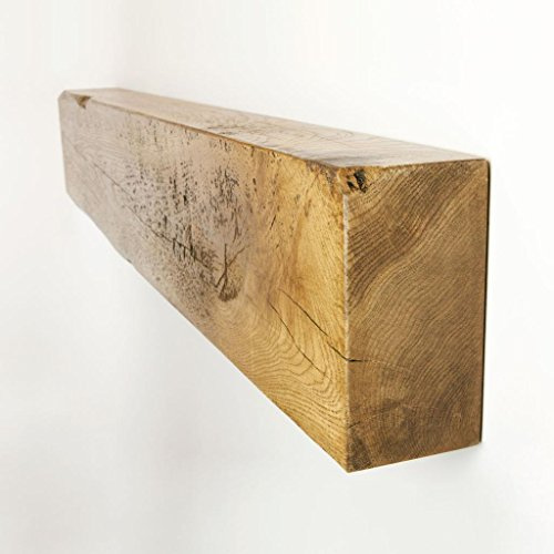 Funky Chunky Furniture Solid Oak Fireplace Beam Mantel Shelf - 9 x 19cm | Length: 140cm, Finish: Natural Oak