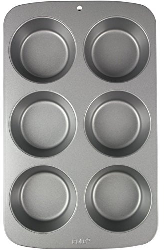 PME CSB109 Teglia Antiaderente, Carbonio, Grigio, 6 Muffin Grandi