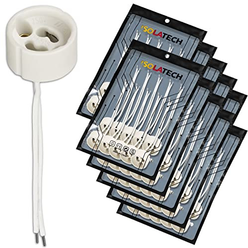 ISOLATECH 100Stk GU10 Keramikfassung Standard Sockel LED Energiesparlampen (max.250V/2A) Leuchtmittel Home Küche Badezimmer Installation Einbau Decke Halterung Zubehör hitzebeständig