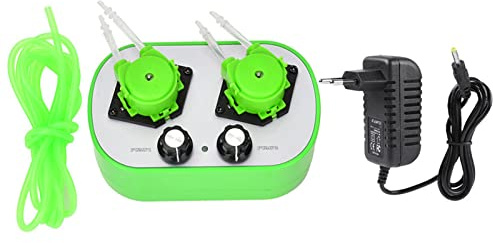 G628-2 Schlauchpumpe Kleine selbstansaugende Pumpe mit 12-V-Gleichstrommotor und 100-240-V-Netzteil für das Aquariumlabor((G628-2-1) EU-Stecker)