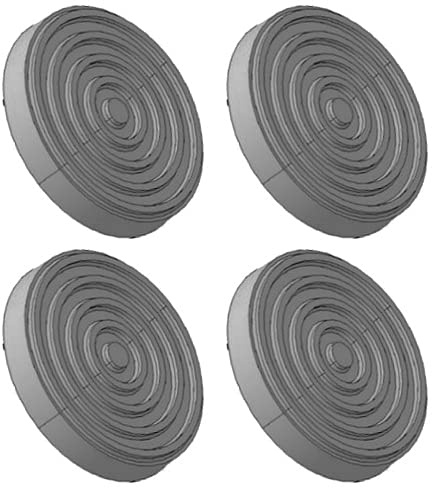JOMAFA - JUEGO DE 4 TACOS DE GOMA PARA ELEVADOR DE COCHE 124MM DIAMETRO UNIVERSAL PARA ELEVADORES CORGHI ENTRE OTRAS MARCAS
