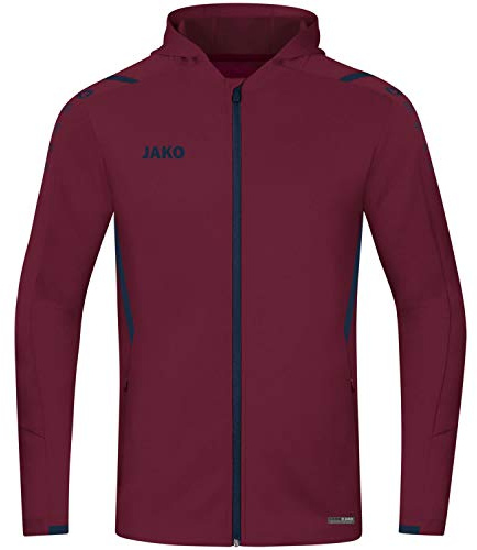 JAKO Träningsjacka för män Challenge mit Kapuze träningsjacka med huva, rödbrun/marinblå, 4XL, Rödbrun/marinblå