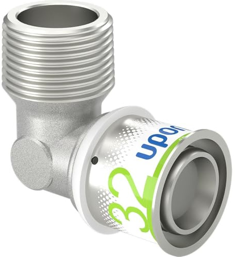 Uponor S-Press PLUS MLC Winkelnippel 32 x 1 AG 90 Grad