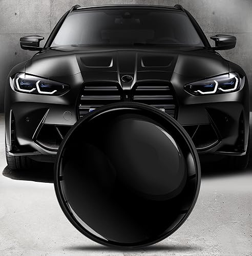Biomar Labs Motorhaube Kofferraum Plakette Abzeichen 82 mm Kompatibel mit BMW Emblem 51148132375 Schwarz EO 28