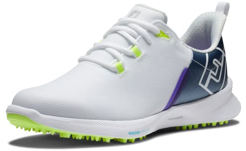 FootJoy Damen Fj Fuel Sport Golfschuh, White/Navy/Bright Yellow, 39 EU