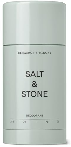 Salt & Stone Aluminum Free Deodorant | Extra Strength 48 Hour Protection for Women & Men | Made with Seaweed Extracts, Niacinamide & Prebiotics | Bergamot & Hinoki