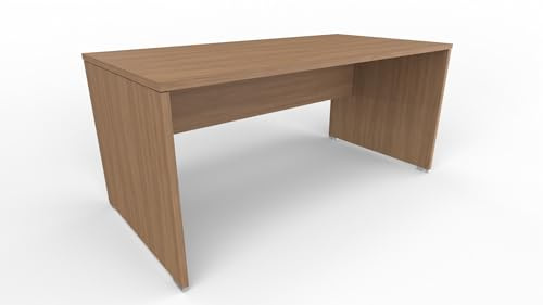 FBasic Schreibtisch aus Holz - Farbe Nussbaum - 160x80x74