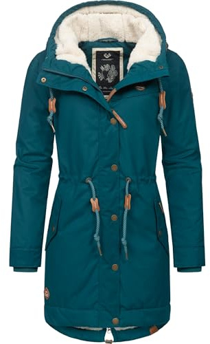 Ragwear Damen Wintermantel Warmer Parka lang mit Kapuze YM-Canny Intl XS-6XL