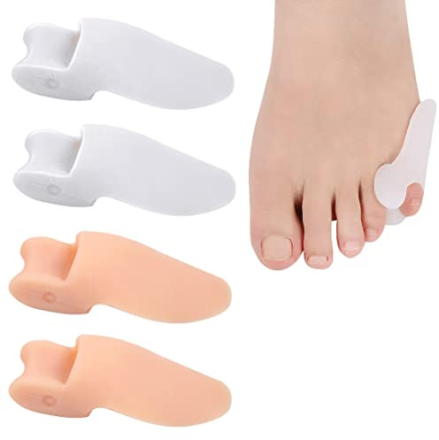 4 Pièces Orthese Hallux Valgus Correcteur silicone amélioré, separateur orteil, redresseur, ecarteur orthese pied pour le protection hallux valgus dorteils