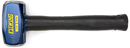 Estwing 4-Pound Hard Face Sledge Hammer - 12-Inch Indestructible Handle, Locked Steel Head, Vulcanized Rubber Grip for Demolition & Stake Driving