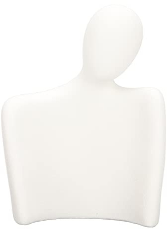 BestAlice Halsketten-Ausstellungsständer, Schmuckbüste, Halsketten-Ausstellungsständer, Schmuckhalter, Weißes Kunstharz, Schaufensterpuppe, Schmuck, Halsketten-Ausstellungsbüste, Ständer, Figur, Statu
