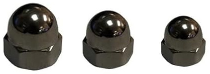 Hutmuttern DIN 1587 Edelstahl Schwarz V2A - M3 M4 M5 M6 M8 M10 M12 SCHWARZE Hutmuttern (25, M 12)