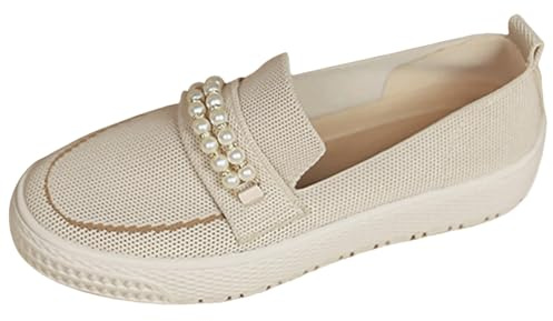 Mocasines Planos para Mujer, sin Cordones, Ligeros, Informales, con Punta Redonda, para Trabajo, Negocios, Zapatos de tacón bajo Antideslizantes