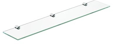 AQUABATOS 60 x 11 cm Glasregale Glasablage Wandregale Wandablage Duschregal Duschablage Bad Regal Badezimmer Regal Badablage Ablageregal aus Einscheiben-Sicherheitsglas ESG 6 mm klar
