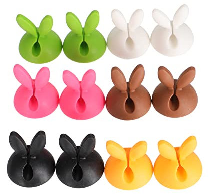 PHENOFICE 12 Stücke Bunny Kabel Draht Kabel Verschluss Clip Für Die Organisation Für Home/büro Elektrische