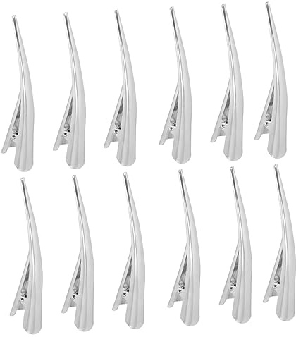WATIIFUFU Pinces à Cheveux Clips De Coiffure En Alliage Lot De 12 Pour Grands Chignons Et Coiffure Professionnelle Usage Salon