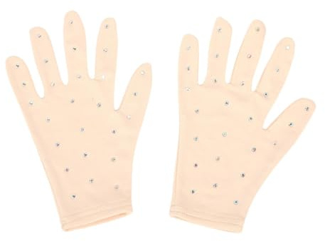 F Fityle Gants de compétition de Patinage Artistique Gants de Patinage Artistique sur Glace Gants d'hiver Polyvalents Confortables et Portables pour, S Skin Color