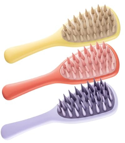 VINTORKY 3stücke Teiliges Selbstreinigende Haarbürste Detangling Bürste Und Shaping Kamm Für Sanfte Kopfhautmassage Und Effizientes Entwirren Von Haaren
