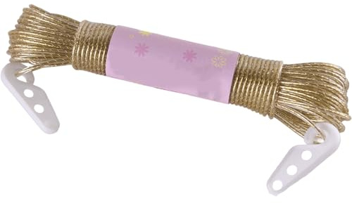 Cuerda de tendedero de 20 m, resistente con 2 tensores, cuerda fuerte de 3 mm de diámetro, tendederos de ropa para exteriores, viajes en el jardín, cuerdas de lavado inoxidables e impermeables (blanco