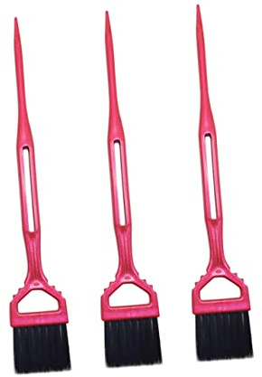 Mikikit 3piezas Cepillo Para Aplicar Tinte De Cabello Brochas Coloración Cepillos Duraderos De Pp Para Uso Profesional y Doméstico Accesorios Peluquería Salón y Hogar