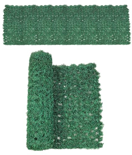 Clôture artificielle de balcon en lierre vert – 0,5 x 2 m – Clôture d'intimité artificielle pour décoration murale, balcon, mariage, extérieur