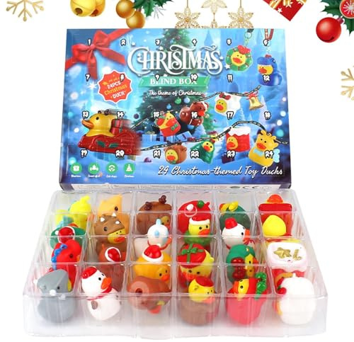 Mixnexorad Weihnachtskalender | Adventskalender 2025 Weihnachtsenten,24 Tage Mini Sammelfiguren Für Die Ganze Familie Festtagsdekoration